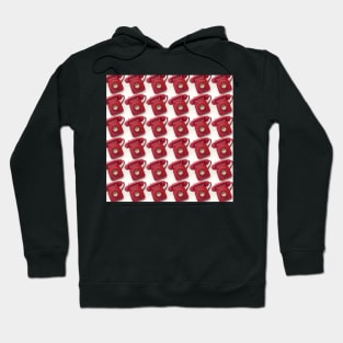 Red vintage telephones pattern Hoodie